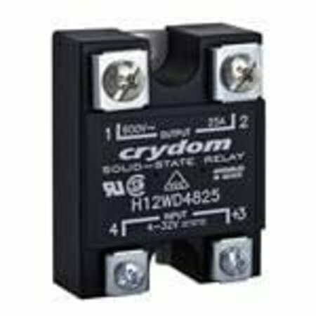 CRYDOM Solid State Relays - Industrial Mount Ssr Relay, Panel Mount, Ip00, 660Vac/125A, Dc In, Led, Zero H12WD48125G